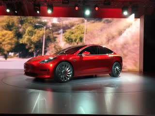 Tesla Model 3 design prototype - reveal event - March 2016