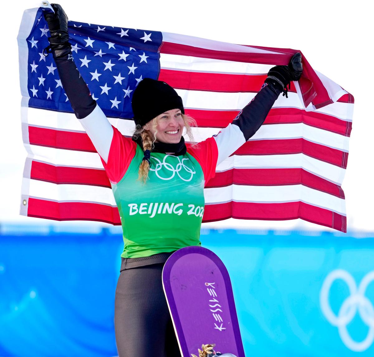 Lindsey Jacobellis, US's first gold medalist of the Beijing Olympics