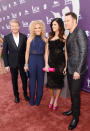 LAS VEGAS, NV - APRIL 07: (L-R) Phillip Sweet, Kimberly Schlapman, Karen Fairchild and Jimi Westbrook of music group Little Big Town arrive at the 48th Annual Academy of Country Music Awards at the MGM Grand Garden Arena on April 7, 2013 in Las Vegas, Nevada. (Photo by Frazer Harrison/ACMA2013/Getty Images for ACM)