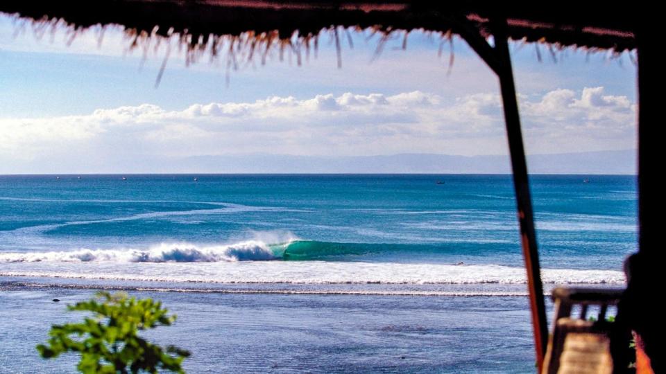 Surfing at Bingin Beach