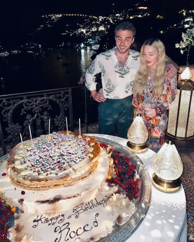 <p>Ricardo Gomes</p> Madonna and her son Rocco celebrating his birthday in Italy