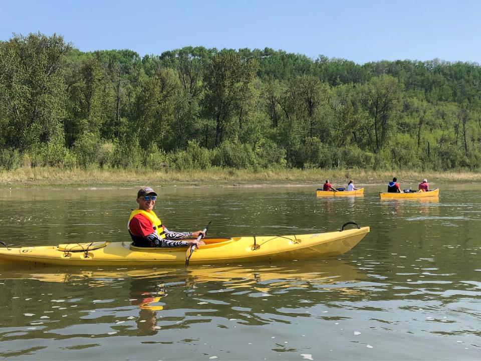 Edmontonians enjoy rented kayaks and canoes on the North Saskatchewan River. 