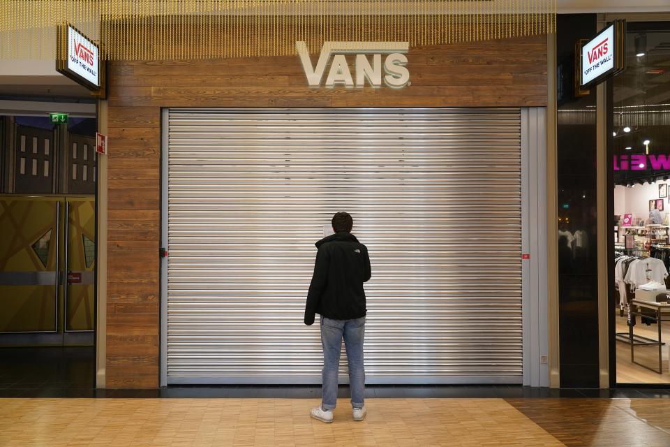 A closed Vans store, March 16, 2020.