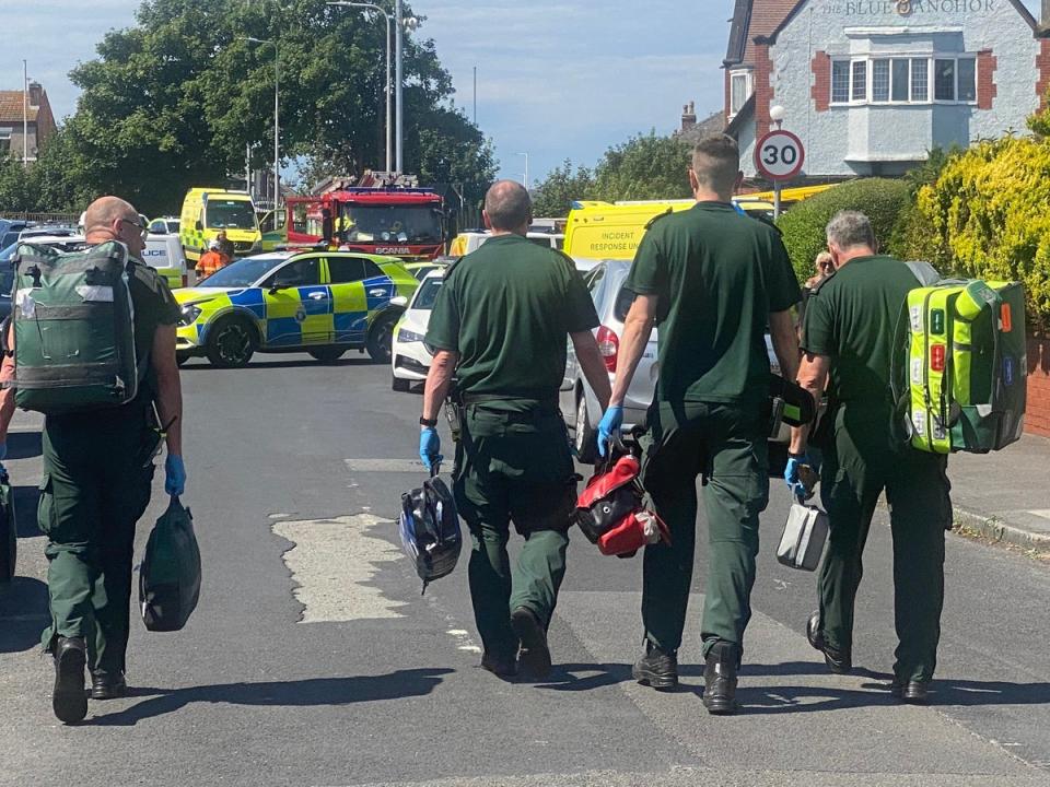 Local residents reported hearing screaming and shouting as children lay injured in the street (@J1985DAVE/PA Wire)