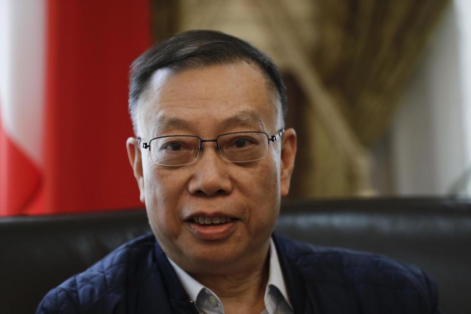 Professor Huang Jiefu, Chairman of the Chinese National Organ Donation and Transplantation Committee, talks during an interview with The Associated Press, at the Chinese embassy to Italy, in Rome, Monday, Feb. 6, 2017. China is stepping up its efforts to convince the international medical community that it has stopped using executed prisoners as organ donors. (AP Photo/Andrew Medichini)