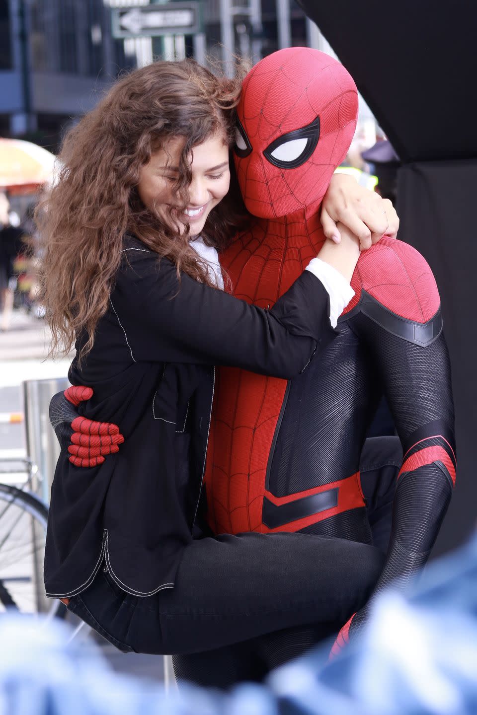 new york, ny october 12 tom holland and zendaya are seen on october 12, 2018 in new york city photo by mediapunchbauer griffingc images