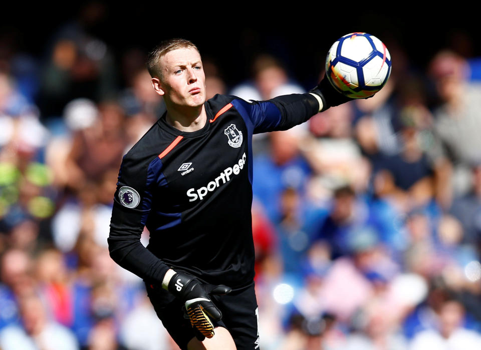 Everton’s Jordan Pickford in action Action Images via Reuters/Peter Cziborra