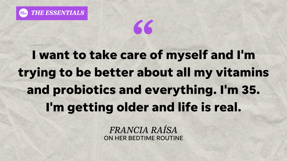"How I Met Your Father" actress Francia Raisa breaks down her bedtime routine.