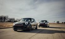 <p>We set out to answer that question with a pair of identical test cars-save for their different gearboxes-both of which are among the 150 examples of the Mini JCW Knights Edition model that include $3700 worth of optional equipment (a head-up display, panoramic sunroof, wireless device charging, a Harman/Kardon sound system, adaptive cruise control, automatic climate control, heated seats, and more), plus $2915 in dealer-installed Mini accessories such as a crackling active exhaust that can be adjusted from the cabin via Bluetooth-linked dongle.</p>