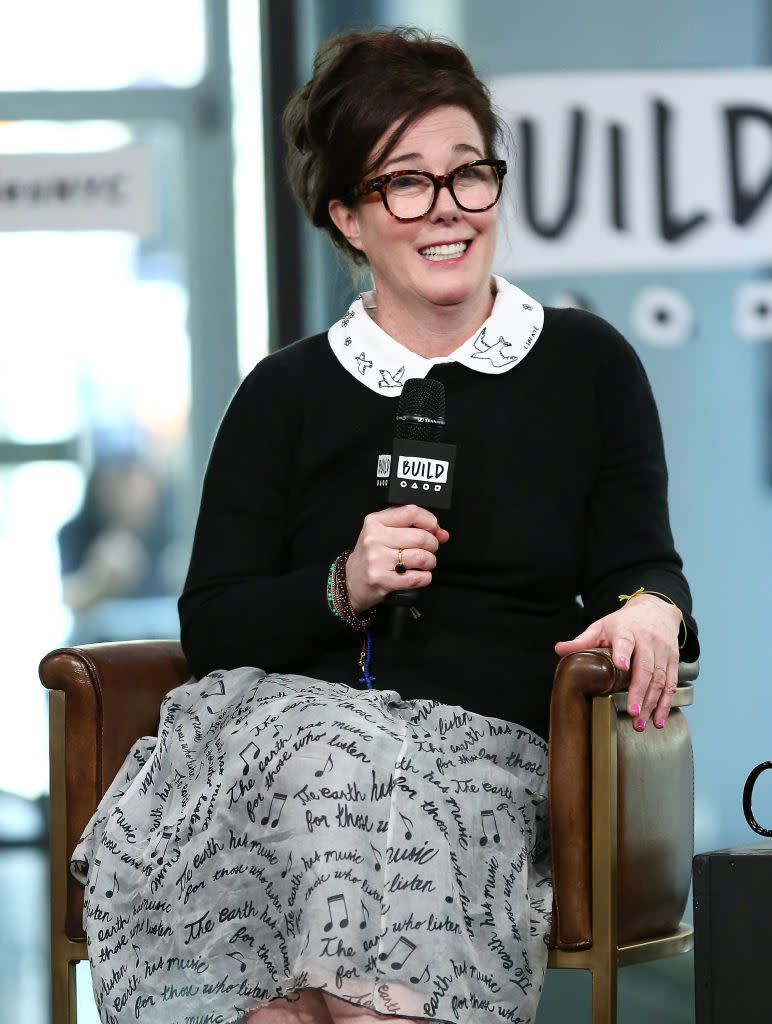 Designer Kate Spade visits AOL’s Build Series on April 28, 2017, in New York City. (Photo: Monica Schipper/WireImage)