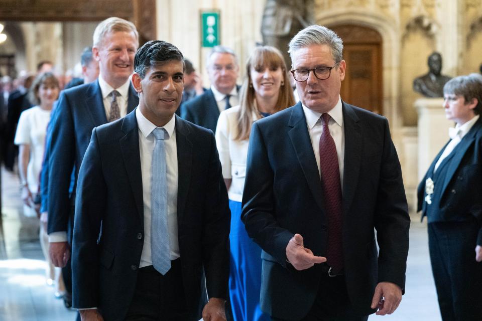 Prime Minister Sir Keir Starmer and leader of the Opposition Rishi Sunak ahead of the King’s Speech (PA Wire)