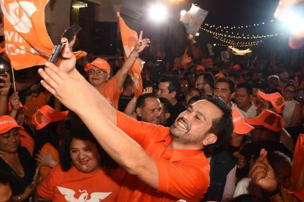 Jorge Álvarez Máynez durante un evento en Campeche