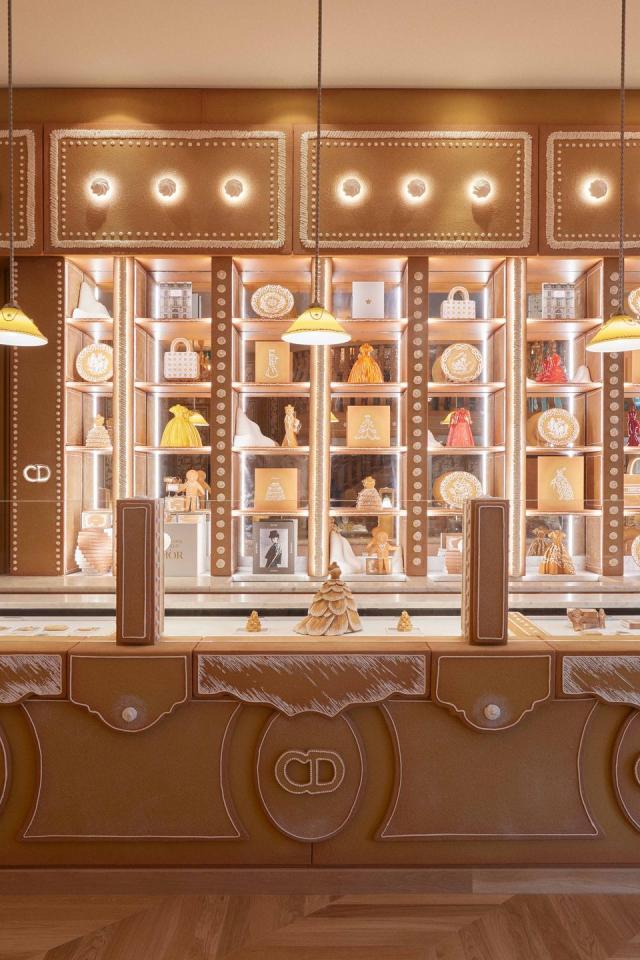 Dior Transforms Harrods Into A Gigantic, Fashion-Filled Gingerbread House  For Christmas