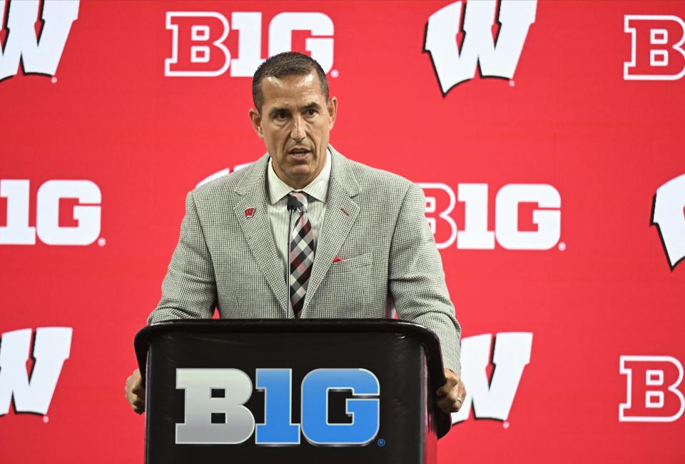 Wisconsin football coach Luke Fickell looks ahead to camp, excited for