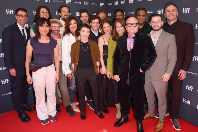 <p>Brian de Rivera Simon/Getty</p> Elliot Page and Dominic Savage with cast and crew attend the "Close to You" premiere during the 2023 Toronto International Film Festival at Royal Alexandra Theatre on September 10, 2023 in Toronto, Ontario