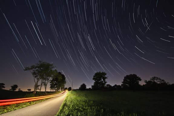 Astrophotographer Jodi Totten sent in a photo of a Perseid meteor taken in Mt. Juliet, Tennessee, on Aug. 13, 2014.