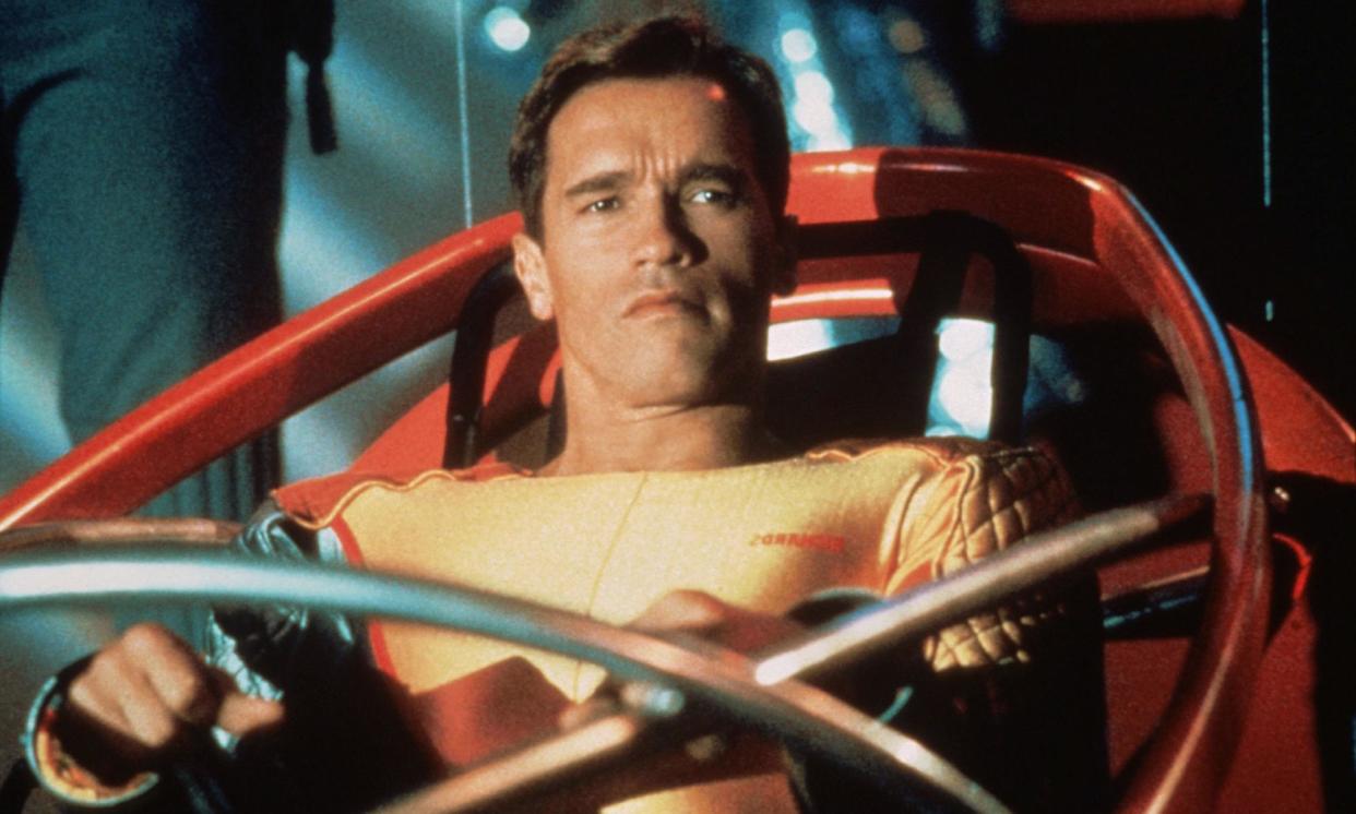 <span>He won’t be back … Arnold Schwarzenegger in The Running Man, 1987. </span><span>Photograph: Cinetext/20 Century Fox/Allstar</span>