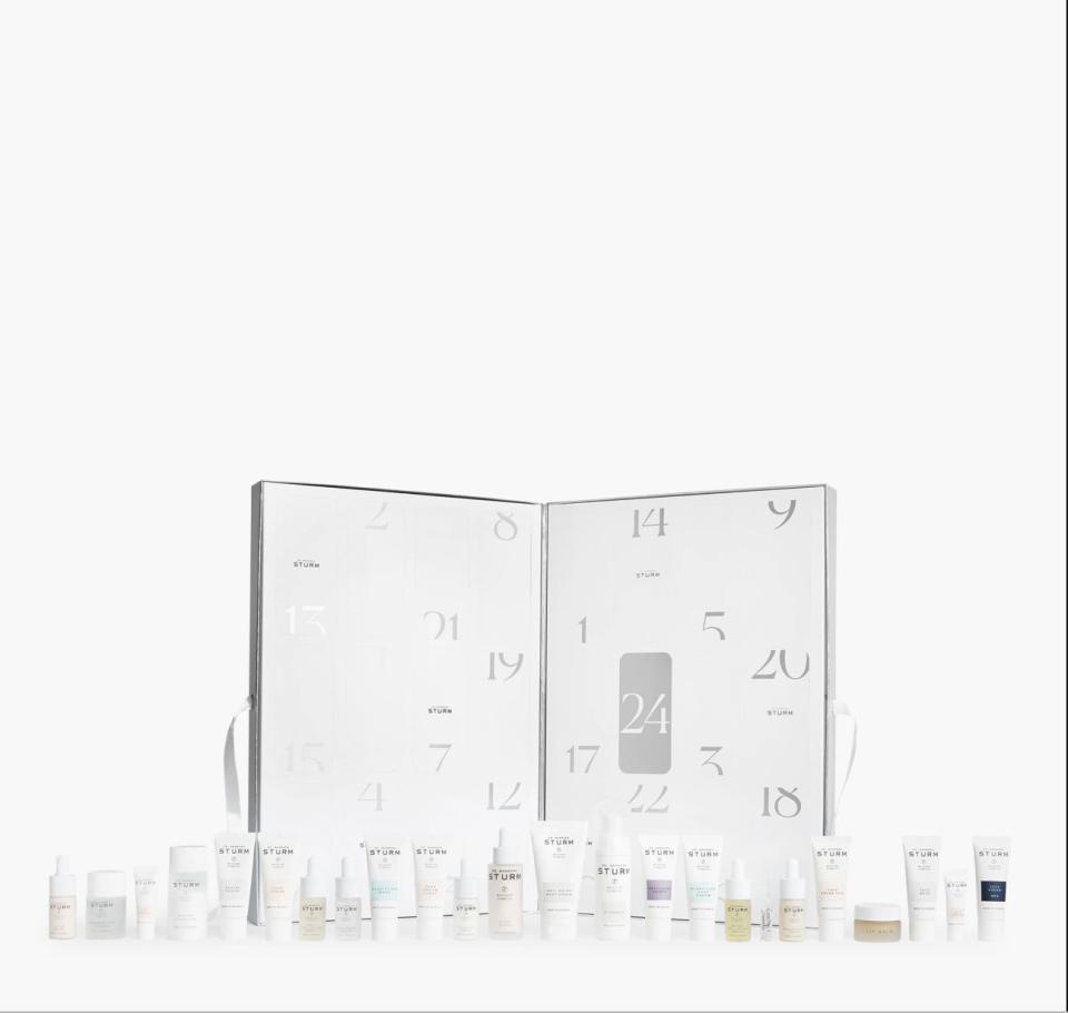 This ... is a big one. Dr. Barbara Sturm is a beauty editor favorite and this set, valued at over $1,500, is the ultimate skin care lover's fantasy. This calendar features two full-size and 22 deluxe-size products. &lt;br&gt;&lt;br&gt;<strong><a href="https://www.olivela.com/products/dr-barbara-sturm-advent-calendar-2019-212311?campaignId=6527026763&amp;gclid=EAIaIQobChMIk-7Z0-_n5QIVTdyGCh1yJwQmEAQYASABEgIbYvD_BwE" target="_blank" rel="noopener noreferrer">Get the Dr. Barbara Sturm Advent calendar from Olivela for $495</a>.</strong>