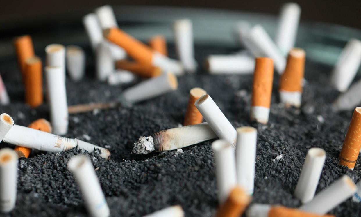 <span>Smoking causes at least 15 different cancers, affecting the lungs, bladder, stomach and bowels and organs.</span><span>Photograph: Jenny Kane/AP</span>