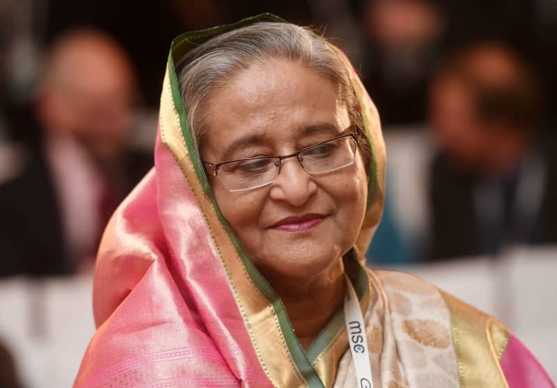 Prime Minister of Bangladesh Sheikh Hasina arrives for Munich Security Conference at the Hotel Bayrischer Hof. Tobias Hase/dpa