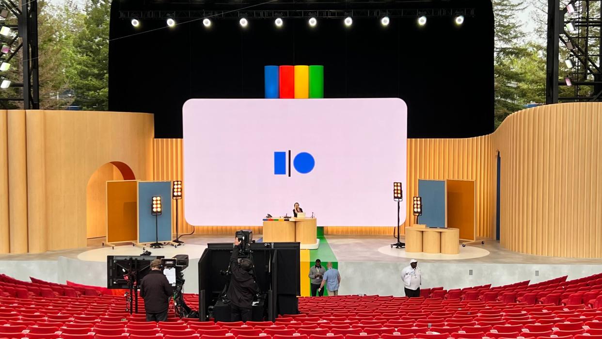  Stage and empty seats at Google I/O 2023 