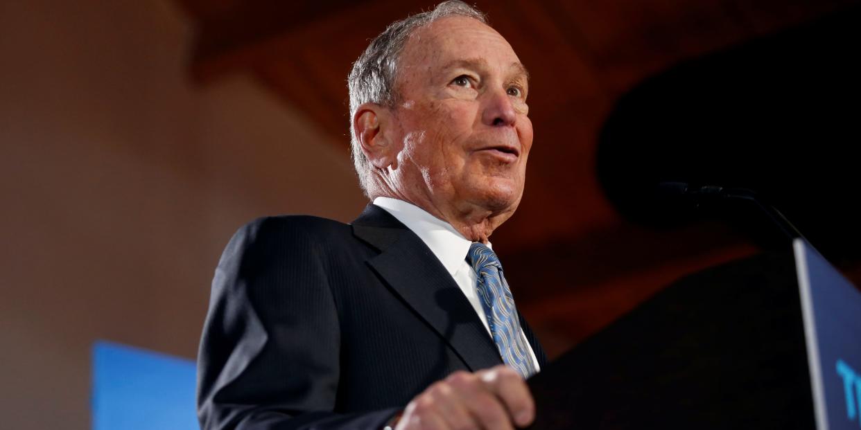 Democratic presidential candidate Michael Bloomberg speaks during a campaign event at the Bessie Smith Cultural Center in Chattanooga, Tennessee, U.S. February 12, 2020.  REUTERS/Doug Strickland