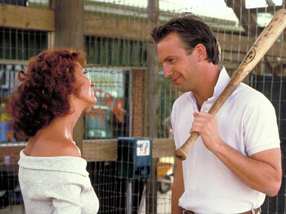 susan sarandon and kevin costner in bull durham