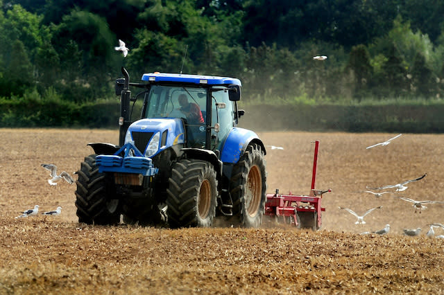 General view of tractor ploughing a field in Leicestershire. PRESS ASSOCIATION Photo. Picture date: Sunday September 1, 2013. See PA story FARM Ploughing. Photo credit should read: Rui Vieira/PA Wire