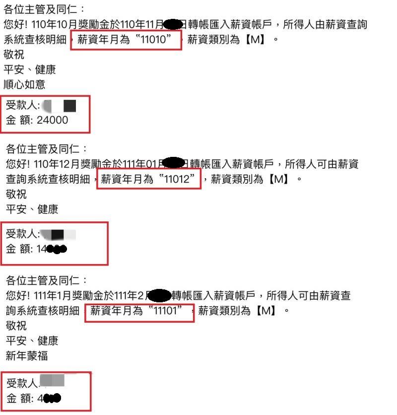 ▲中國醫藥大學附設醫院傳出有部分醫護投訴，表示照顧確診者的補助津貼大幅縮水。（圖／投訴人提供）