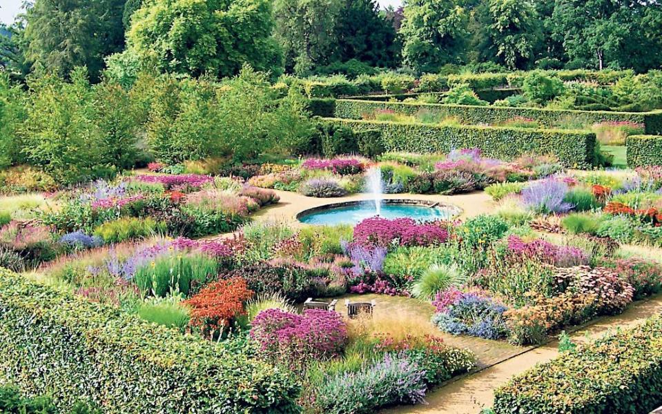 A true feast of colour, this modern-looking garden is designed by Piet Oudolf - National Garden Scheme