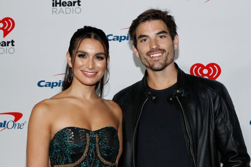 Ashley Iaconetti (L) and Jared Haibon are expecting another child. File Photo by James Atoa/UPI