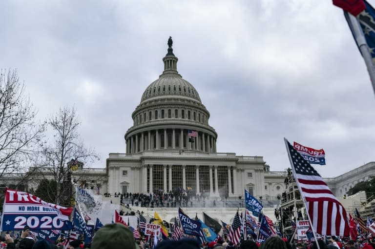 Des milliers de partisans de Donald Trump sont rassemblés à l'extérieur du Capitole, à Washington le 6 janvier 2021, le jour de l'assaut mené contre le bâtiment - ALEX EDELMAN © 2019 AFP