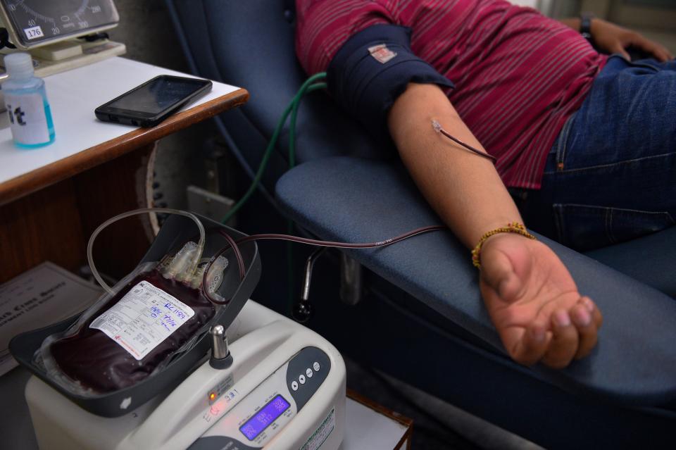 Government agencies in Singapore are asking for some blood donors with type O blood to come forward. PHOTO: Chandan Khanna/AFP/Getty Images