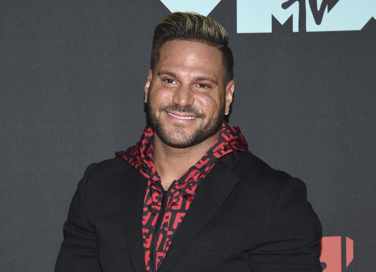 In this Aug. 26, 2019 file photo shows "Jersey Shore" cast member Ronnie Ortiz-Magro at the MTV Video Music Awards in Newark, N.J.