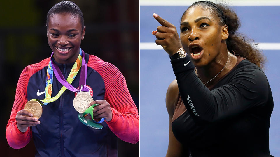 Claressa Shields and Serena Williams. Image: Getty