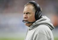 Sep 23, 2018; Detroit, MI, USA; New England Patriots head coach Bill Belichick looks on from the sidelines during the fourth quarter against the Detroit Lions at Ford Field. Mandatory Credit: Raj Mehta-USA TODAY Sports