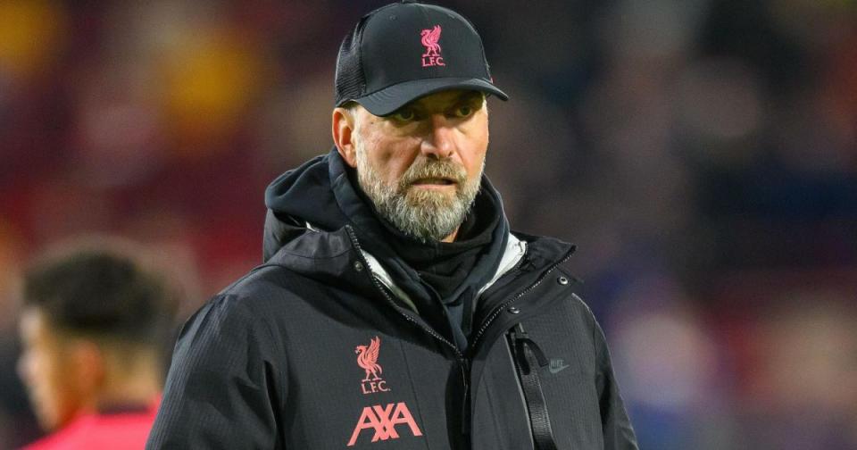 Liverpool boss Jurgen Klopp looks annoyed Credit: Alamy