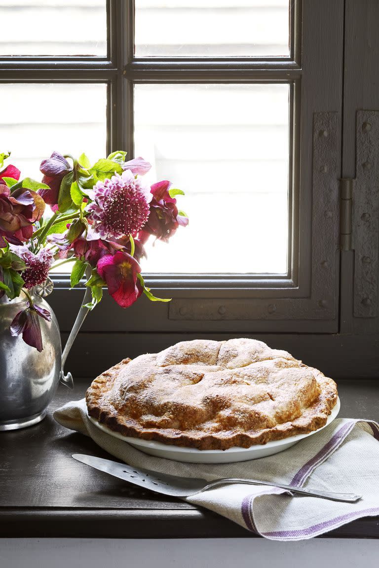 <p>Pie for breakfast! Make this the day before and surprise dad with a homemade slice and a hot cup of coffee.</p><p><strong><a href="https://www.countryliving.com/food-drinks/a29146759/nancy-fuller-double-crust-apple-cheddar-pie/" rel="nofollow noopener" target="_blank" data-ylk="slk:Get the recipe;elm:context_link;itc:0;sec:content-canvas" class="link ">Get the recipe</a>.</strong></p>