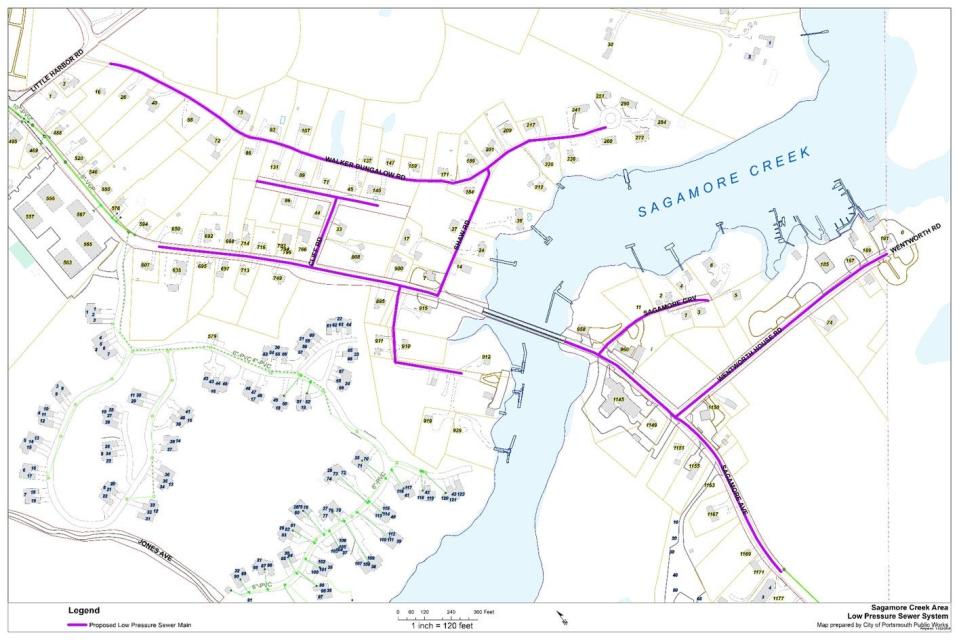 Sagamore Ave. Sewer Extension Project map