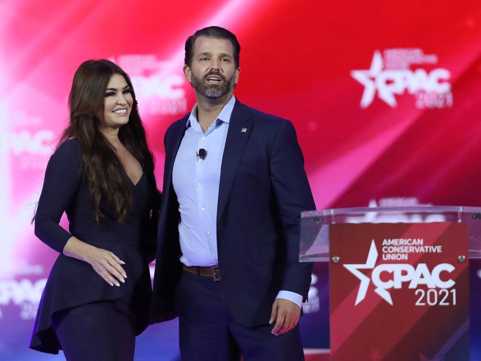 Donald Trump Jr. and Kimberly Guilfoyle at CPAC in 2021.