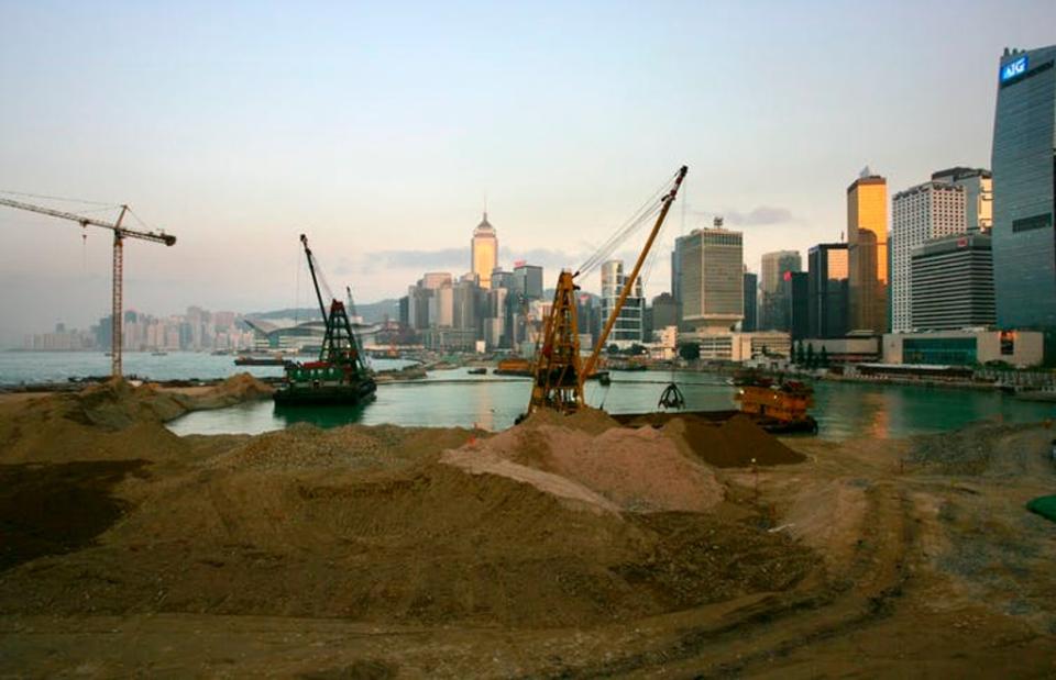 More land reclamation underway in Hong Kong’s central business district in 2008 (Ym Yik/EPA)