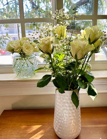 <p>Courtesy of Christine Patruno</p> a flower arrangement by Christine