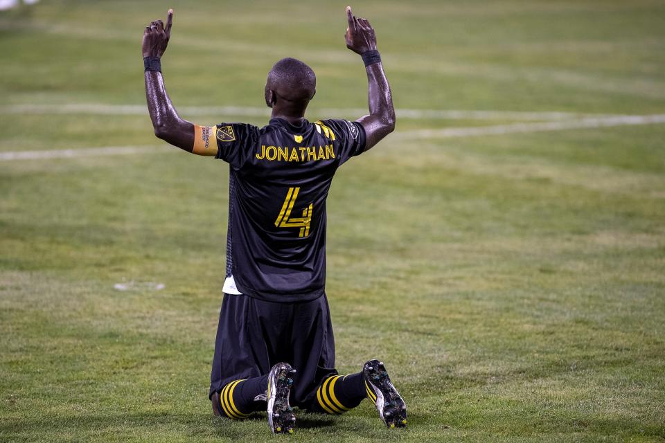 Former Crew center back Jonathan Mensah was named Columbus' captain in 2020 and helped the Crew win the MLS Cup.