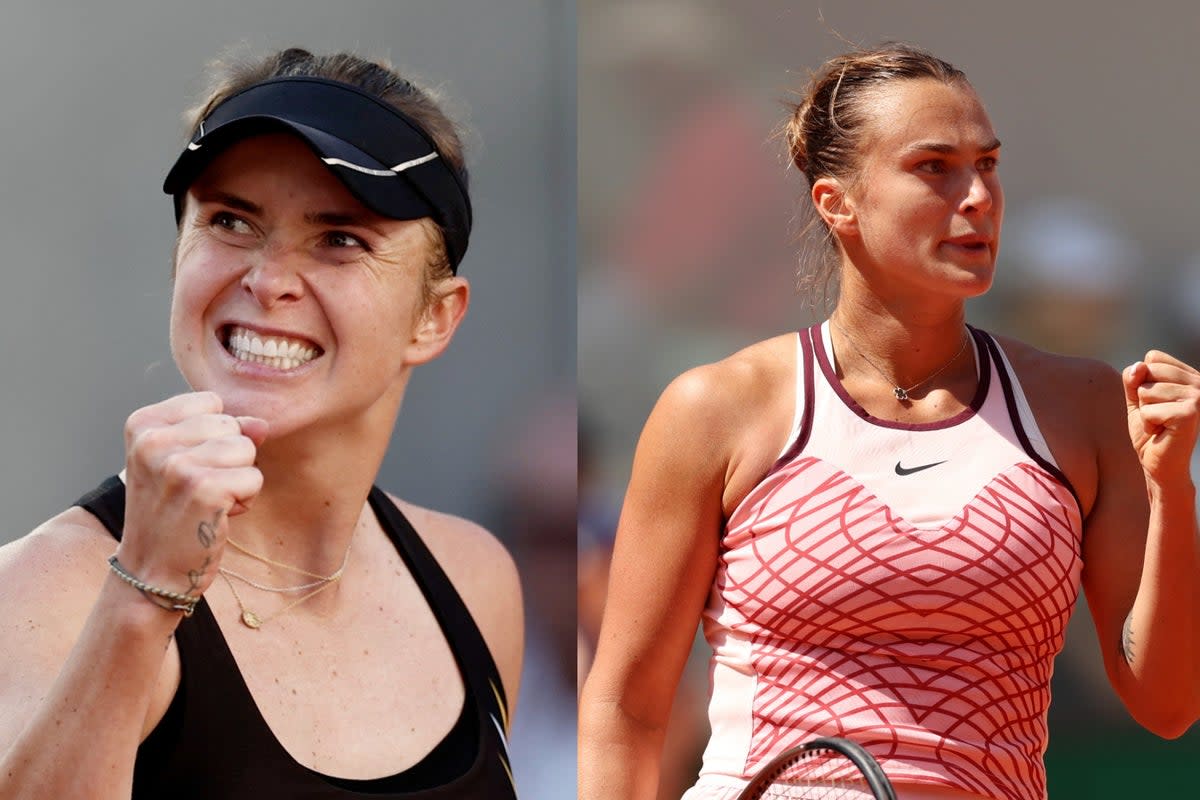 Elina Svitolina faces Aryna Sabalenka in the French Open quarter-finals on Tuesday  (Reuters/Getty Images)