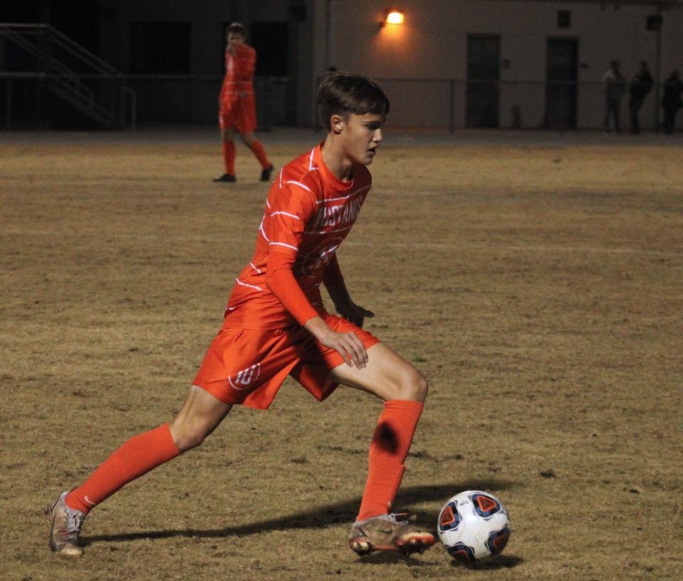 Mandarin midfielder Adis Mesic scored two goals and two assists on Monday night against Fletcher.