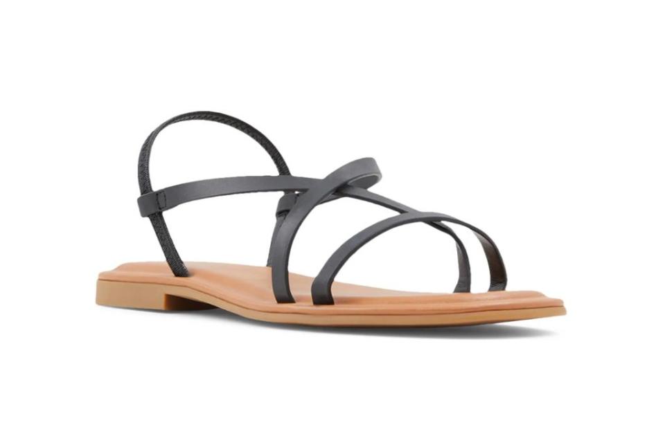 Aldo, Broasa Flat Sandal, Black Sandals