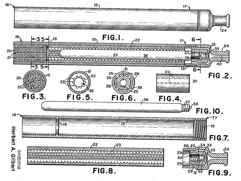 A photo from Gilbert's patent. (Source: U.S. Patent No. 3,200,819)