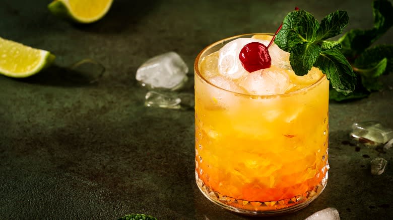 Mai Tai with garnish