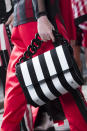 <p><i>Black-and-white-striped chain bag from the SS18 Marques’Almeida collection. (Photo: ImaxTree) </i></p>