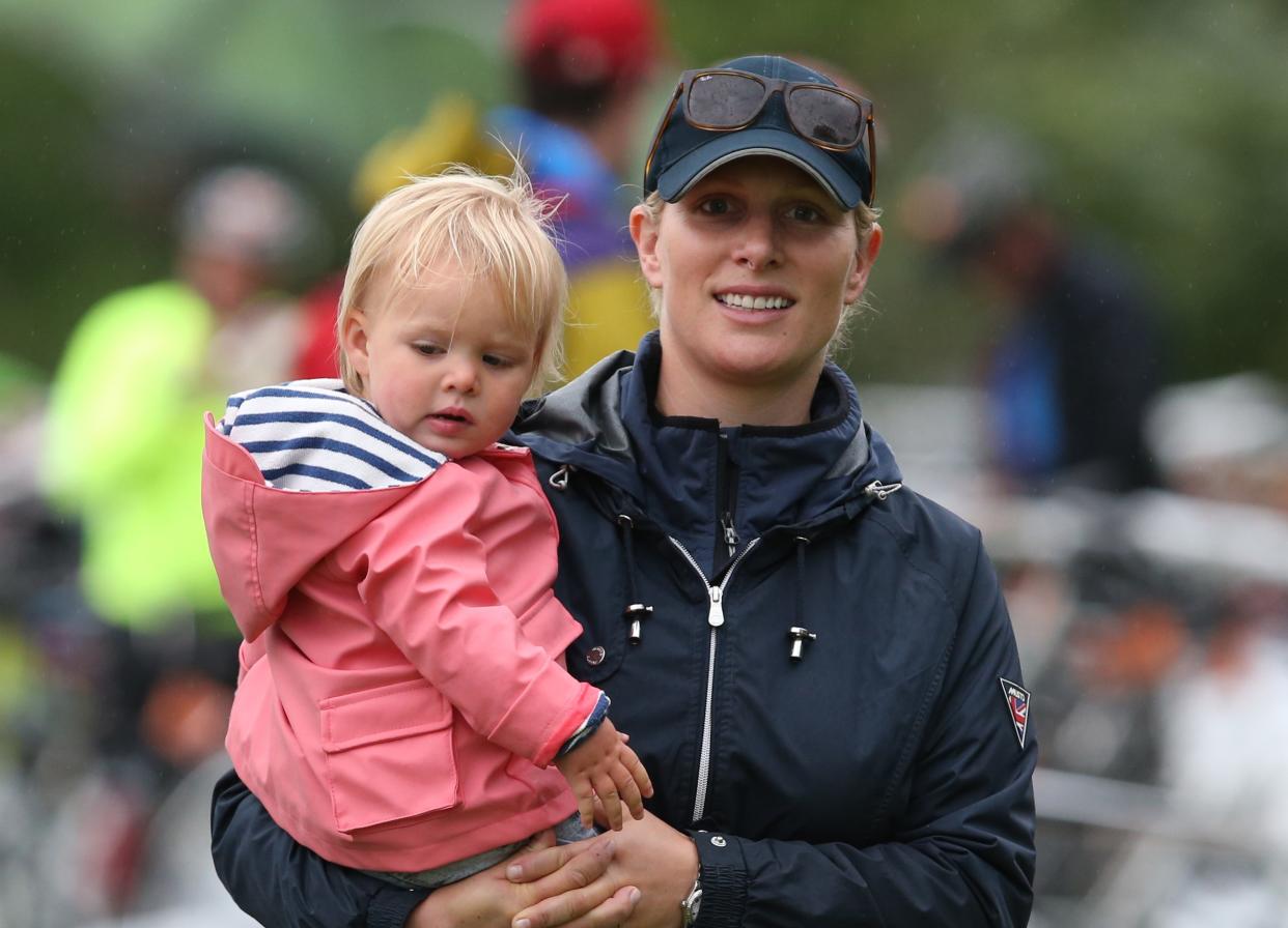 Zara Phillips with daughter Mia in 2015 